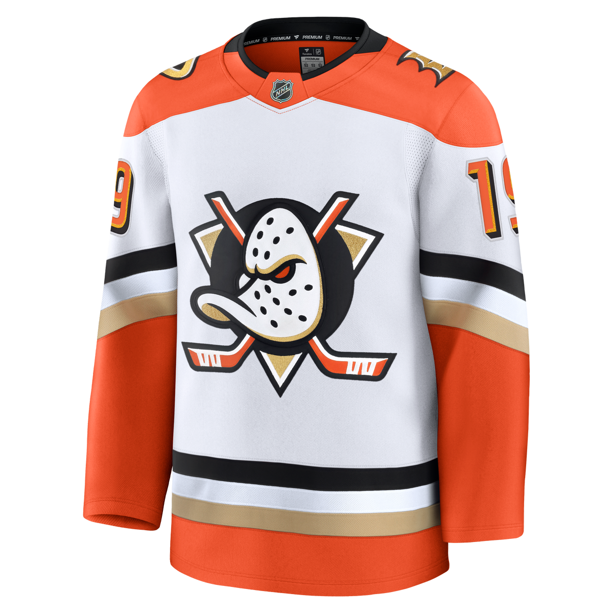 Anaheim Ducks Fanatics Away Premium Jersey - White - Troy Terry - Mens