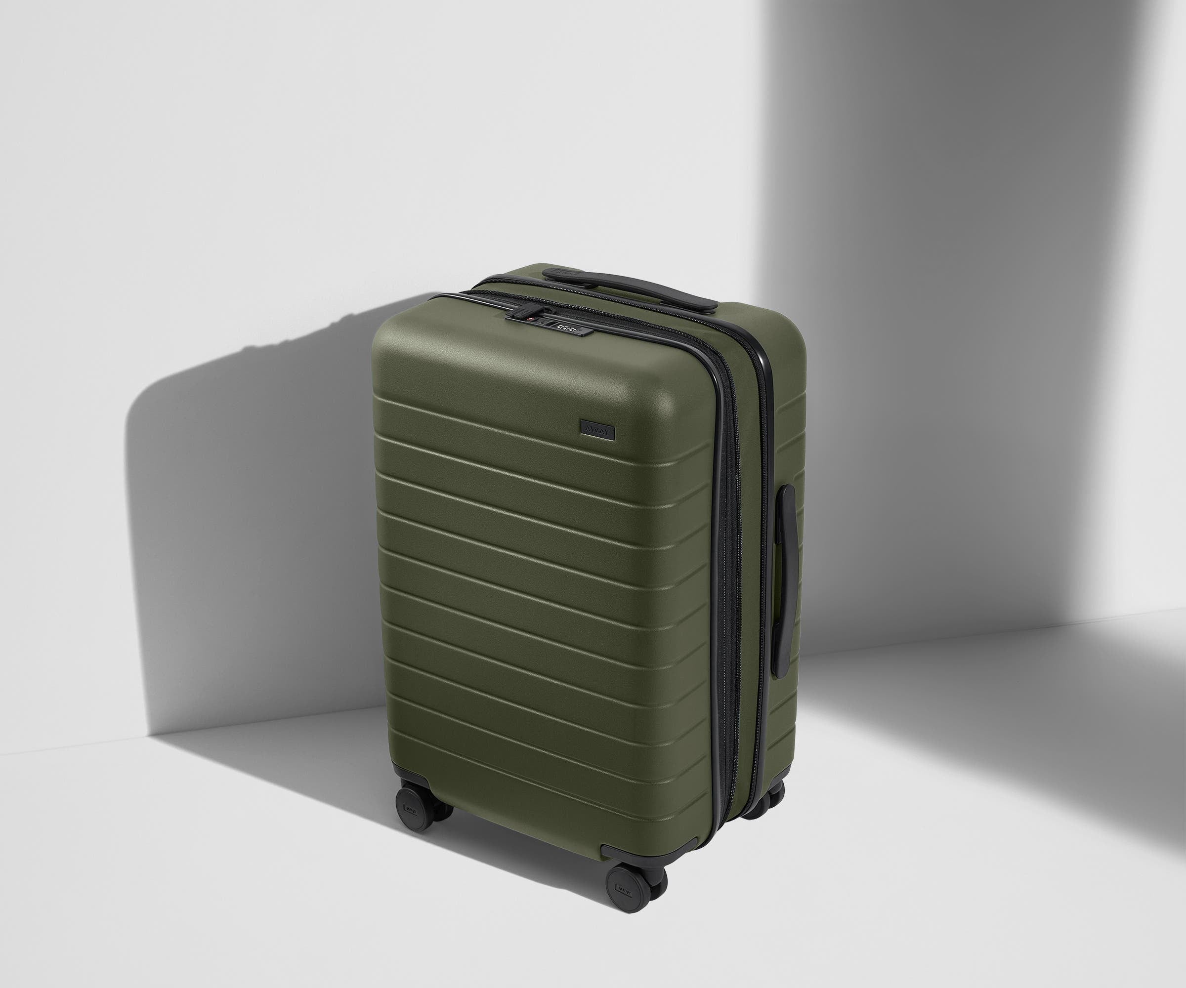 Away The Bigger Carry-On Flex Suitcase - Olive Green