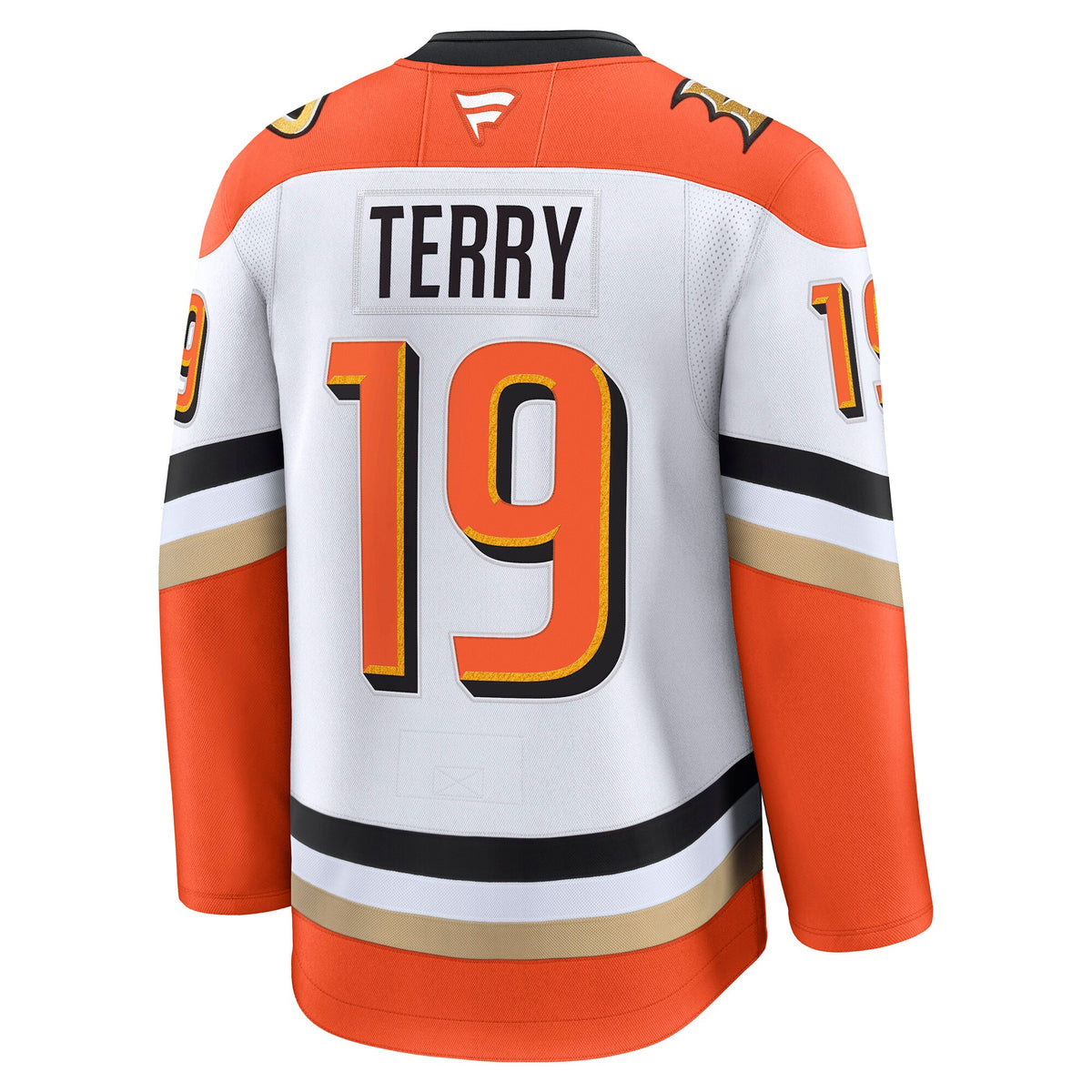 Anaheim Ducks Fanatics Away Premium Jersey - White - Troy Terry - Mens
