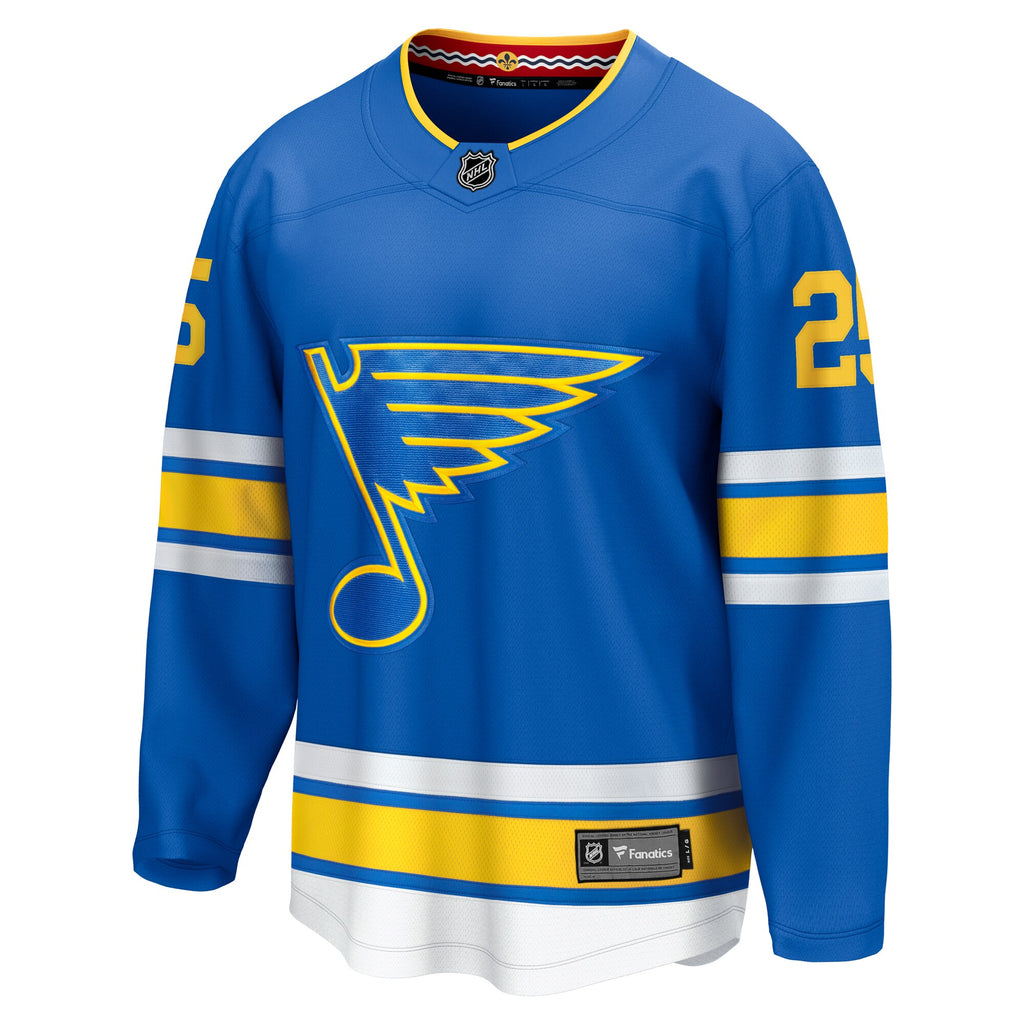 St. Louis Blues Fanatics Branded Home Breakaway Jersey - Blue - Jordan Kyrou - Mens