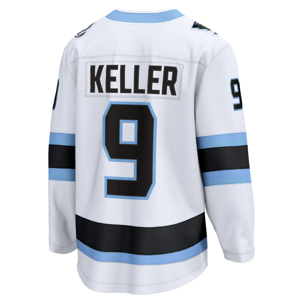 Utah Mammoth Fanatics Away Breakaway Jersey - White - Clayton Keller - Mens