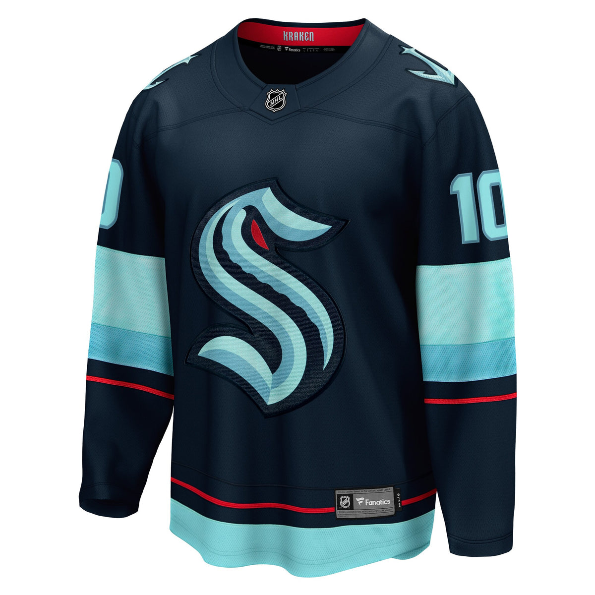 Men's Fanatics Matty Beniers Deep Sea Blue Seattle Kraken Premier Breakaway Player Jersey
