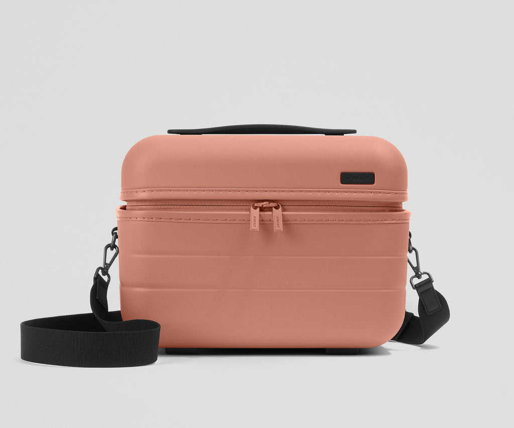 Away The Train Case Toiletry Bag - Clay Pink