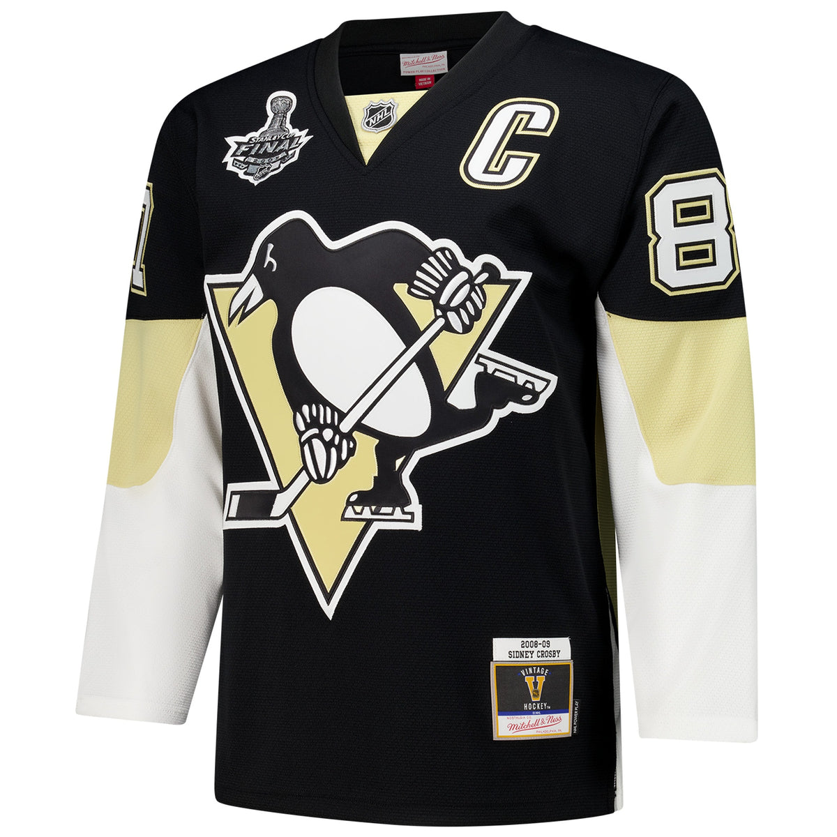 Men's Sidney Crosby Black Pittsburgh Penguins 2008-09 Power Play Jersey