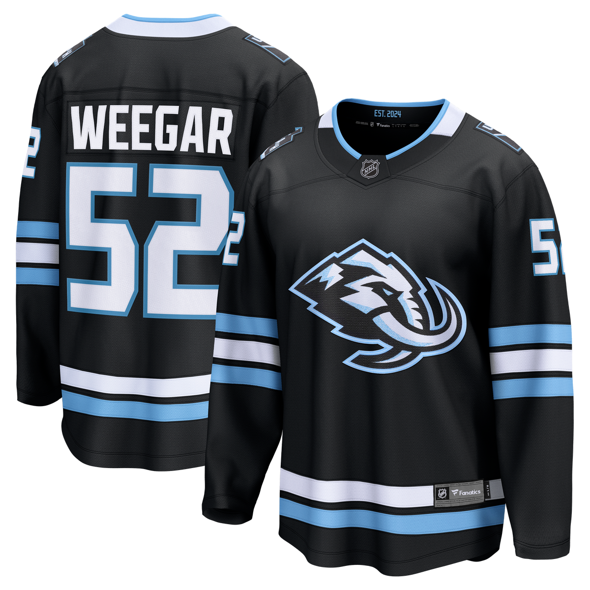 Utah Mammoth Fanatics Home Breakaway Jersey - Black - MacKenzie Weegar - Mens